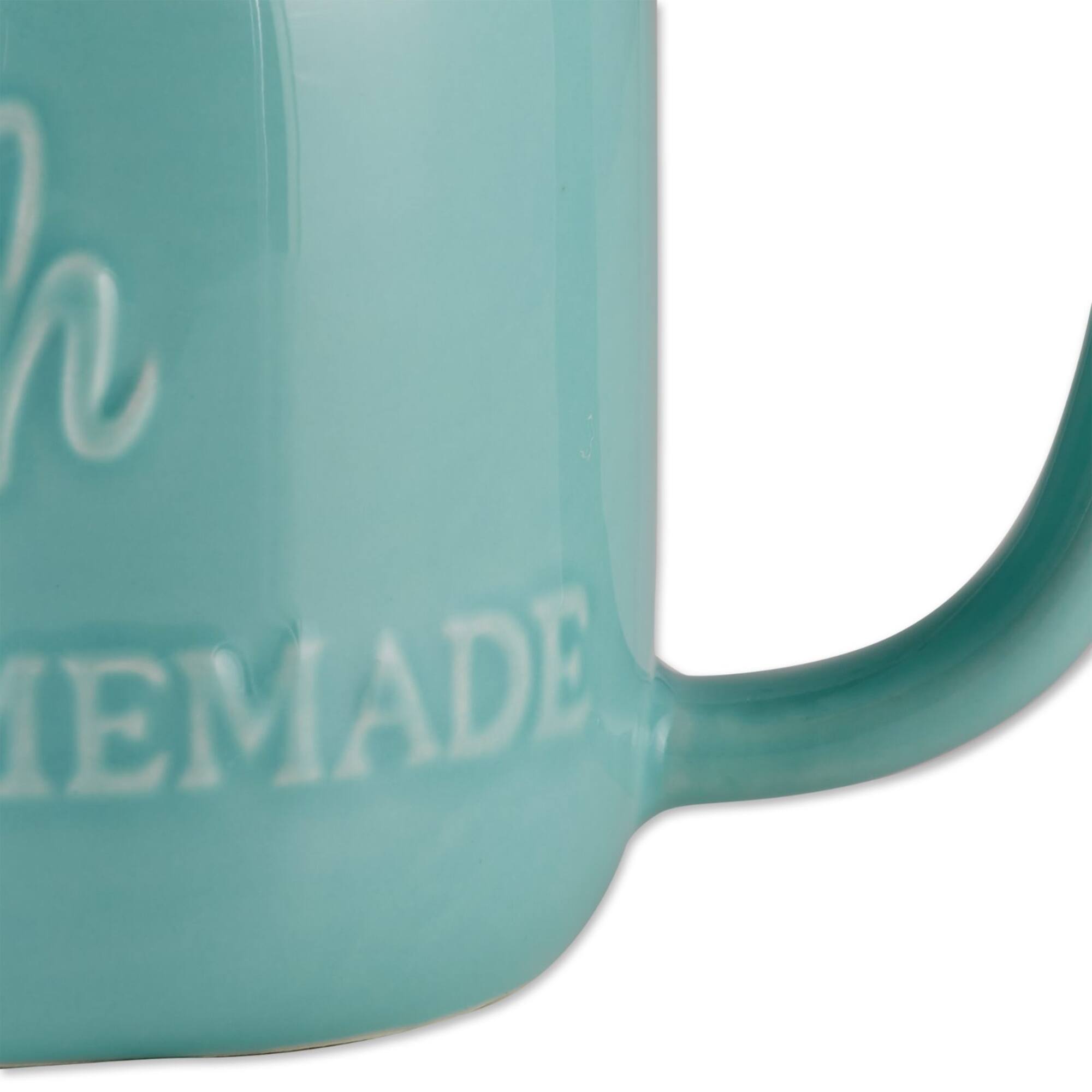 DII® Aqua Mason Jar Ceramic Mugs, 2ct.